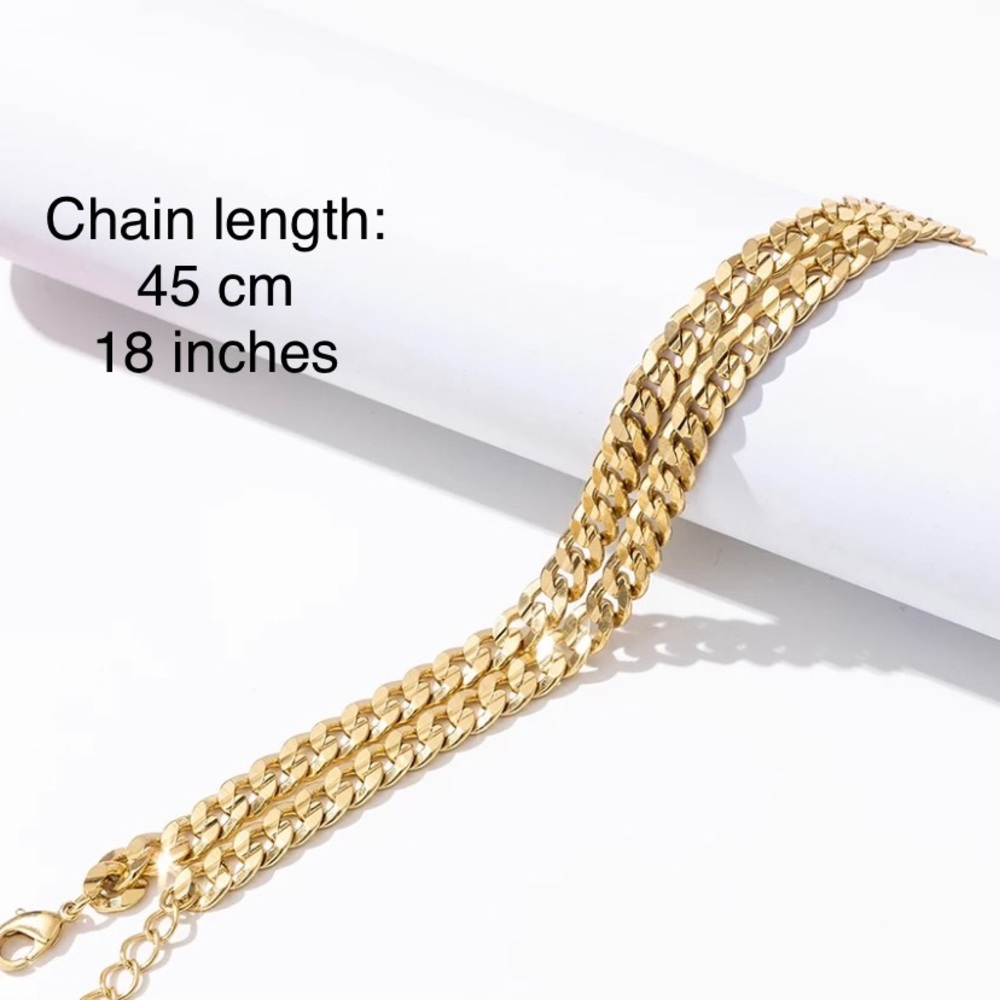 18 inch gold brass chain / chain necklace